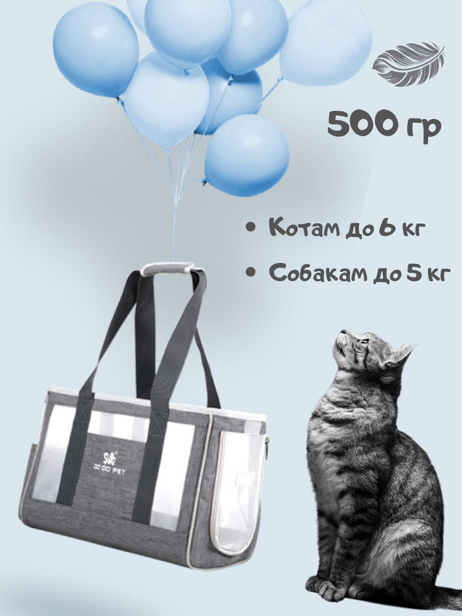 фото Сумка переноска для кошек и собак мелких пород
