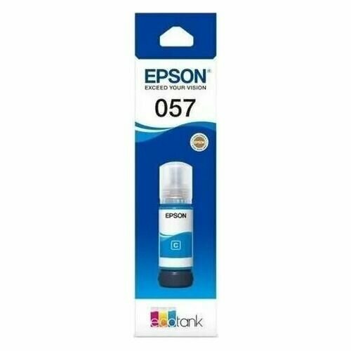 Чернила Epson 057 C13T09D298, для Epson, 70мл, голубой чернила epson 057 c13t09d198 для epson 70мл черный