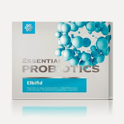 Изображение товара Эльбифид Essential Probiotics, Пробиотический комплекс, максимально приближенный по составу к естественной кишечной микрофлоре, 15 капсул