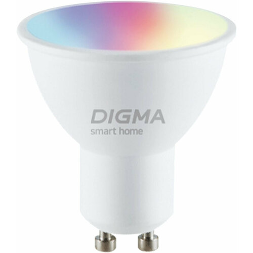 Умная лампа Digma DiLight L1 GU10 5Вт 400lm Wi-Fi DLL1GU10 964₽