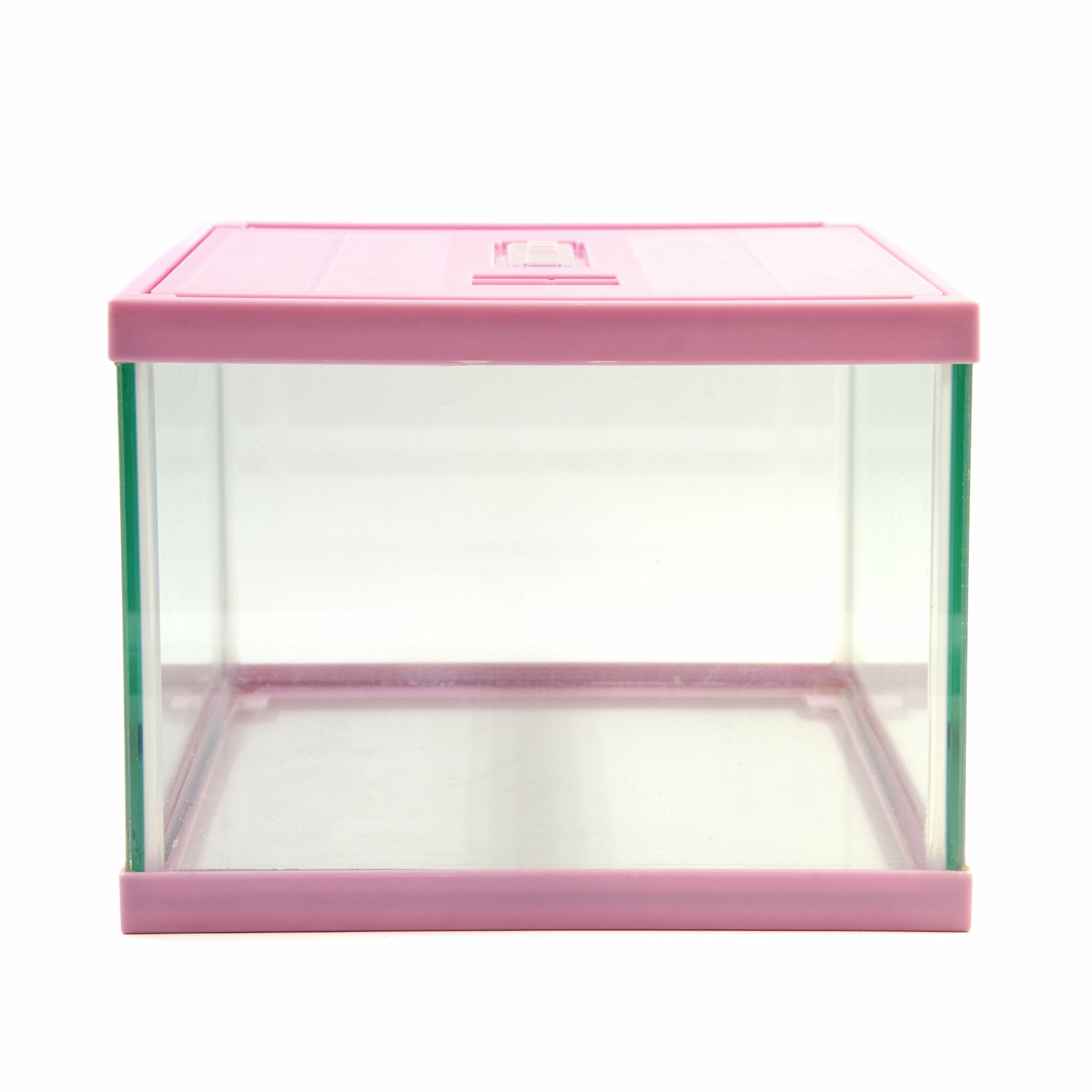 Террариум стеклянный с верхней крышкой MCLANZOO , розовый, 20х20хН15см