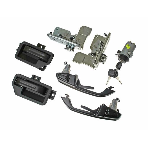 Устройство запорное МАЗ с замком зажигания и внутр. ручками (левое и правое) комплект Н/О, ижкс 454823.012, радиоволна