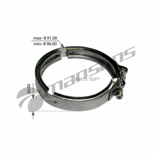 MANSONS 900610 900610MNS_хомут патрубка интерку VOLVO 5870₽