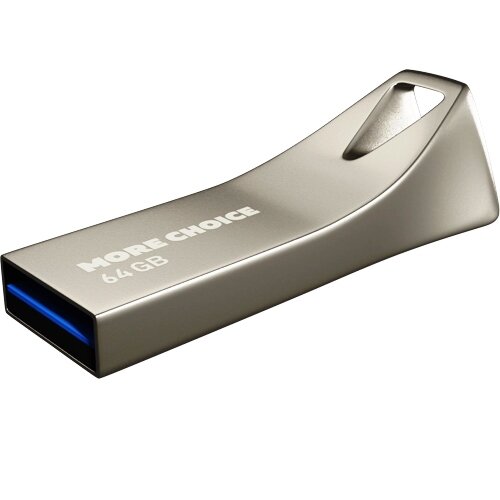 Флешка MoreChoice MF64m 64 Гб usb 3.0 Flash Drive - металлический корпус, серый