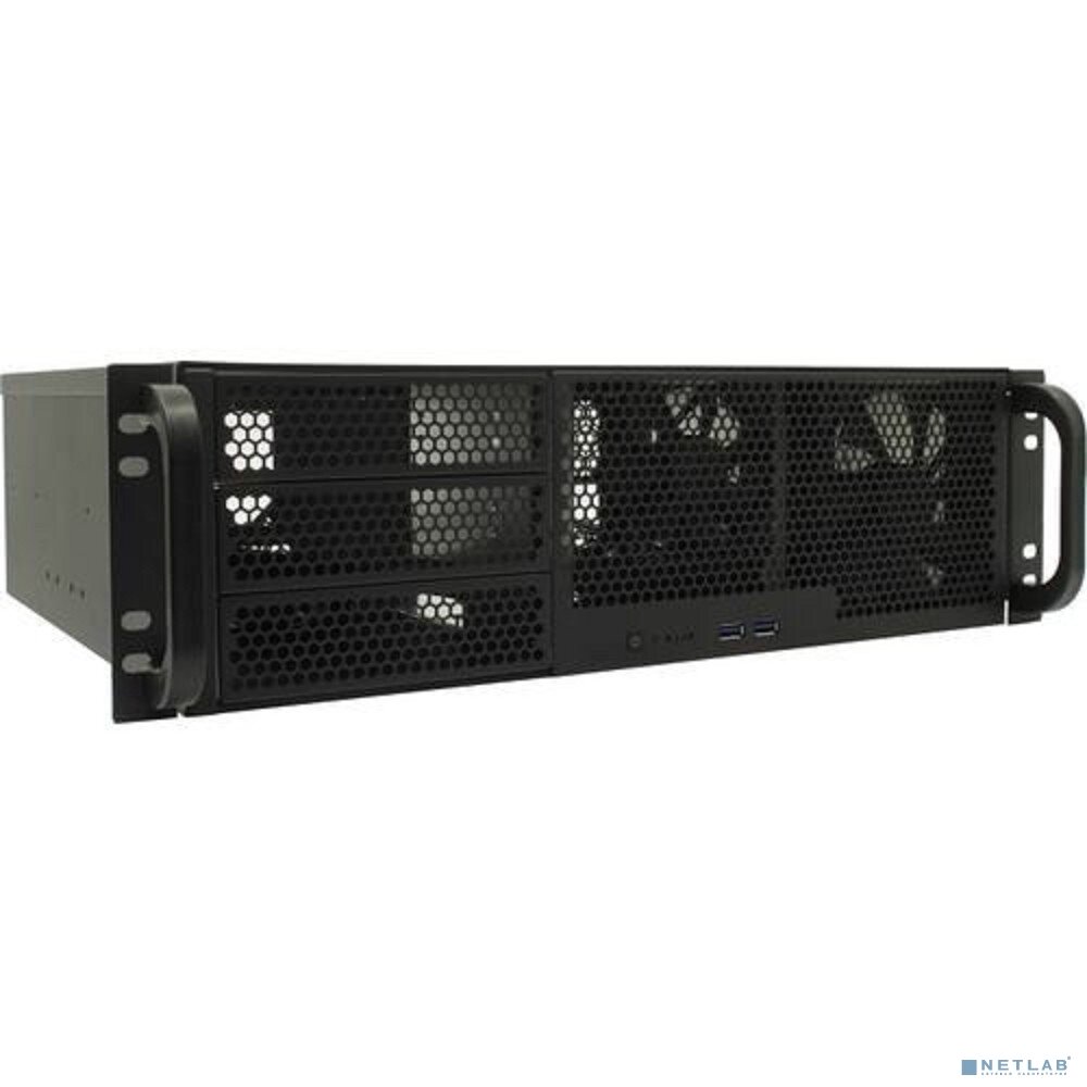 Procase Корпус Procase RM338-B-0 Корпус 3U server case,3x5.25+8HDD, черный, без блока питания, глубина 380мм, MB CEB 12"x10.5" чёрный