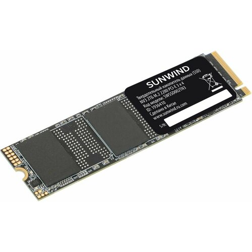 SSD накопитель SunWind NV3 SWSSD002TN3 2ТБ M2 2280 PCIe 30 x4 NVMe M2 rtl 1377300₽
