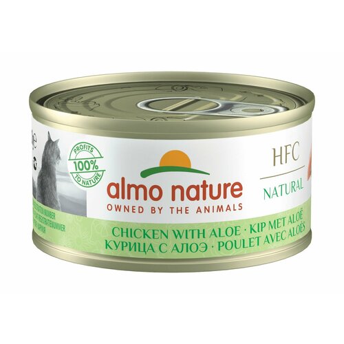 Almo Nature Низкокалорийные консервы для Кошек Курица с алоэ (HFC Adult Cat Chicken with aloe Light) 0,07 кг х 24 шт.