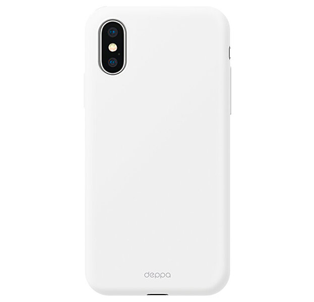 Белый чехол-накладка для iPhone X/XS Deppa Gel Color Case