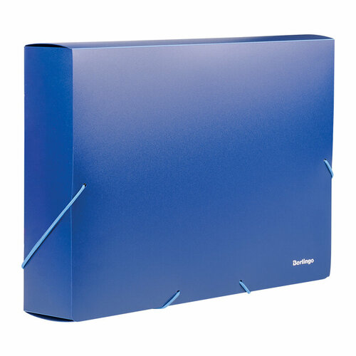 Папка-короб на резинке Berlingo А4, 50мм, 700мкм, синяя (3 шт) клейкая термоэтикетка наклейка этикетки со штрих кодом бумага для супермаркета