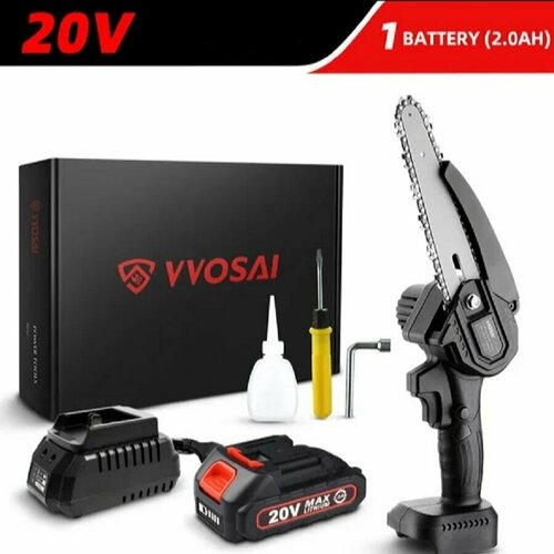 Пила аккумуляторная цепная Wosai 1 АКБ