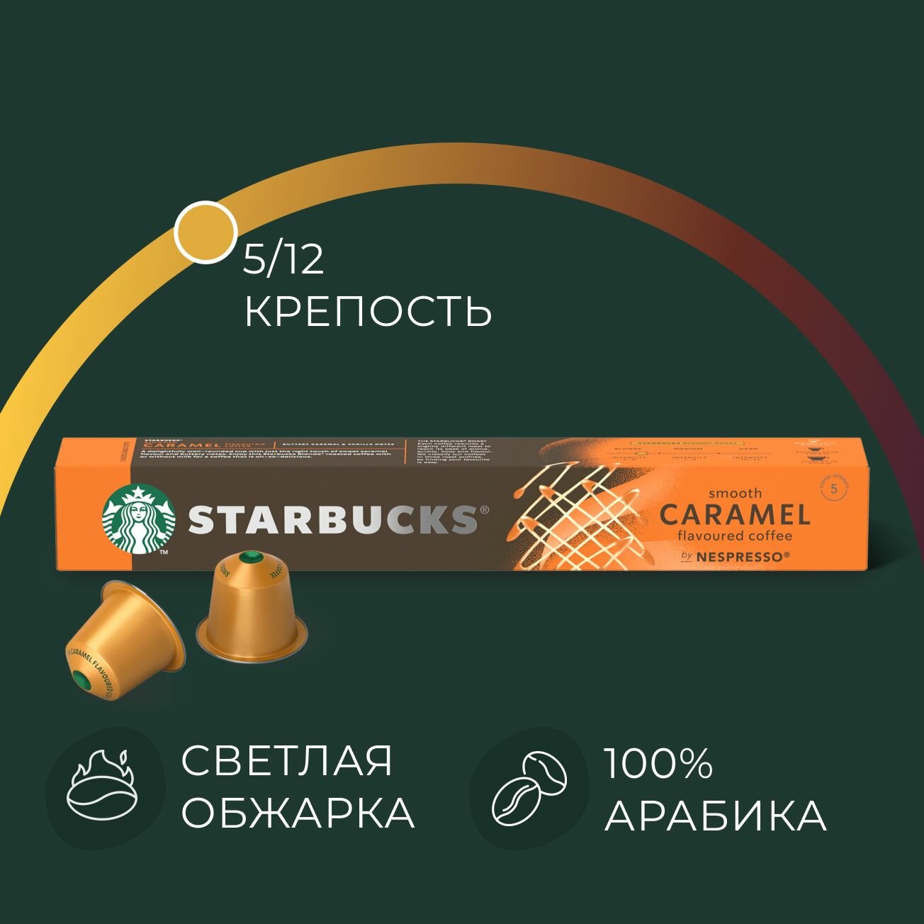 Кофейные капсулы Starbucks Nespresso Sweet & Salted Caramel 10 капсул по 51 г (Из Финляндии) - фотография № 5