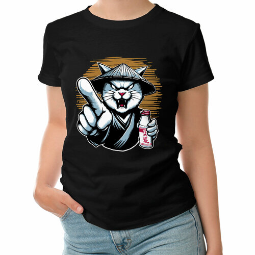 Футболка ROLY, размер S, черный женская футболка ирэдзуми кот самурай s белый