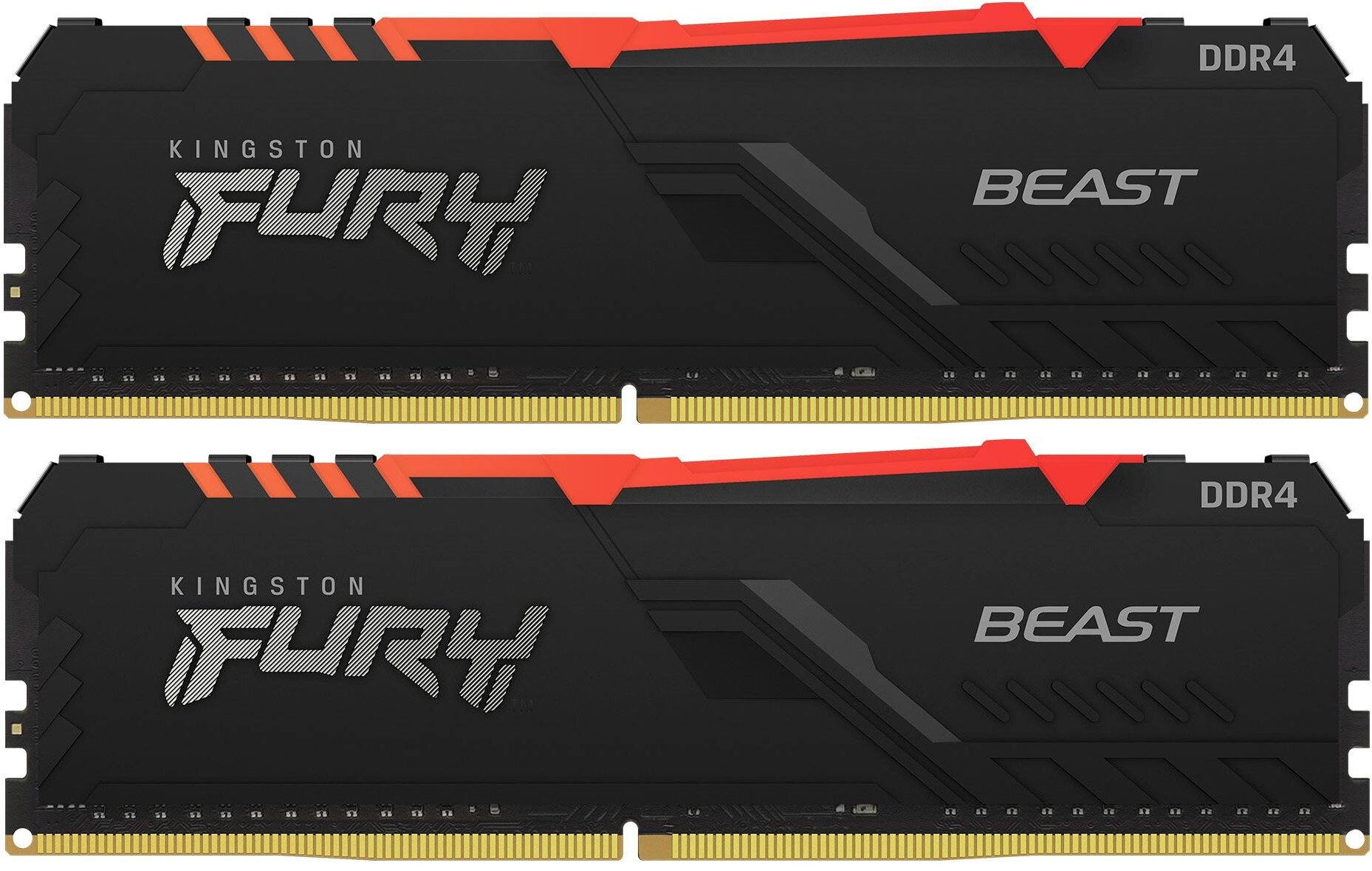 Память DDR4 2x16GB 3600MHz Kingston KF436C18BB2AK2/32 Fury Beast RGB RTL Gaming PC4-28800 CL18 DIMM 288-pin 1.35В dual r