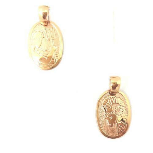 подвеска из золота знак зодиака козерог яхонт ювелирный арт 233060 Подвеска ЗлатаМира, красное золото, 585 проба