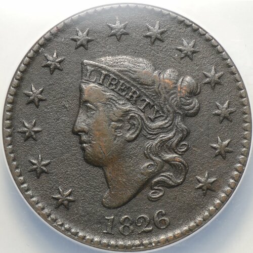 Монета 1 цент 1826 США клуб нумизмат монета 1 6 талера пруссии 1826 года серебро а