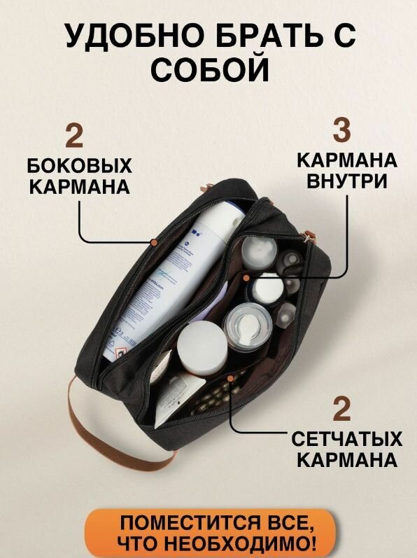 Изображение Дорожный органайзер Essentials, ширина: 10 см., высота: 15 см., длина: 25 см., , черный