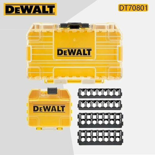 Кейс DEWALT DT70801-QZ, набор из 6 предметов набор бит и свёрл dewalt dt70757 qz 56 предм желтый