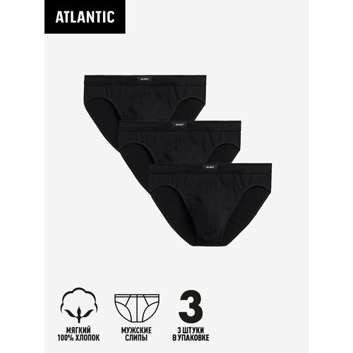 Трусы Atlantic, 3 шт., размер XXL, черный