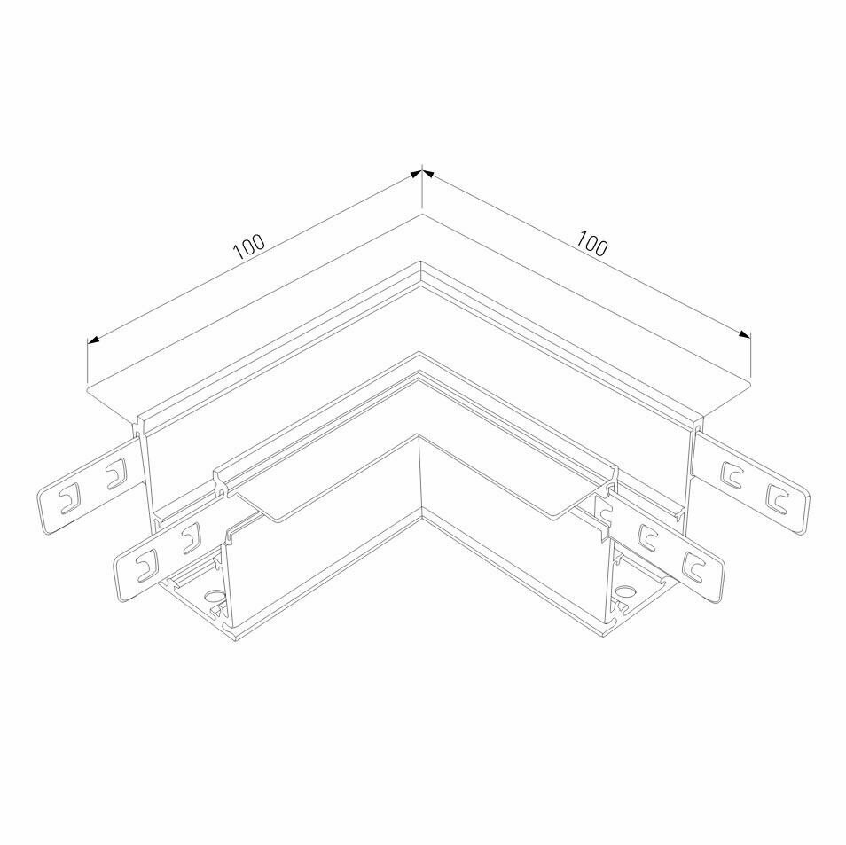 Коннектор угловой Elektrostandard SLIM MAGNETIC 85093/00 4690389178986 - фото №11