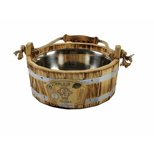 Шайка с нержавеющей вставкой 4 л термокедр