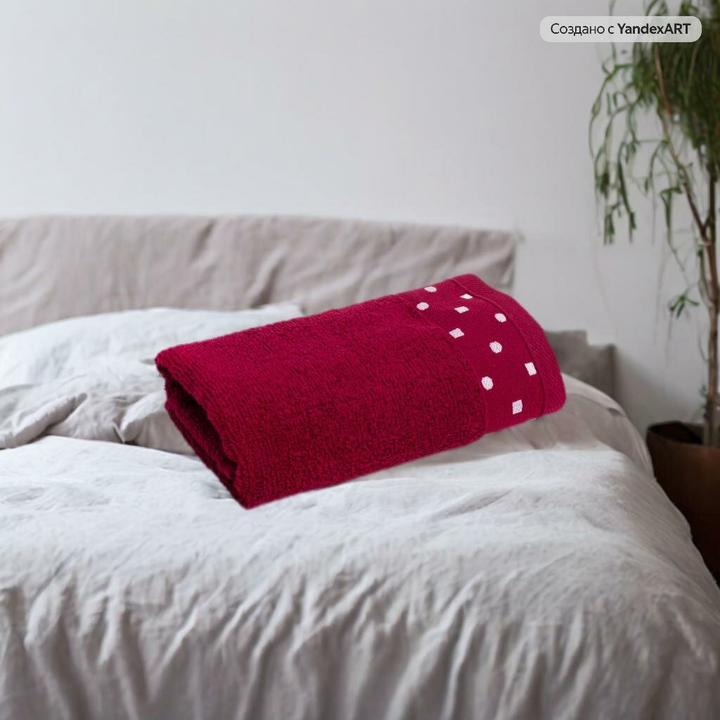 фото Полотенце SafiaHome 50х85, темно-коричневое и белое