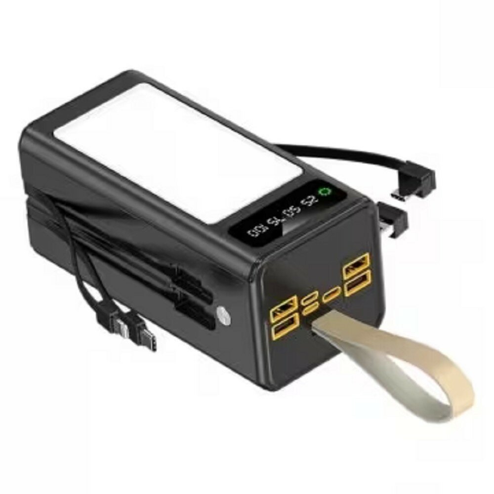 SmartiNext Аксессуары SN-P50KBL Повербанк 50000 мАч с LED светильником и кабелями, черный