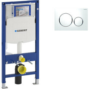 фото Инсталляция для унитаза Geberit Duofix Sigma20 с клавишей белый/хром (111.300.00.5, 115.882. KJ.1)