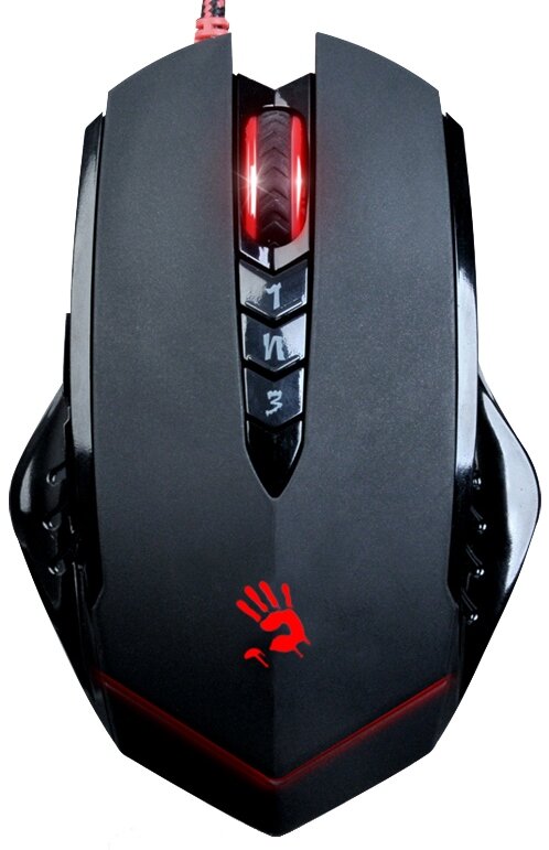 Мышка A4Tech Bloody V8 Black (1.8м игровая проводная лазерная 7кл 3000dpi USB)