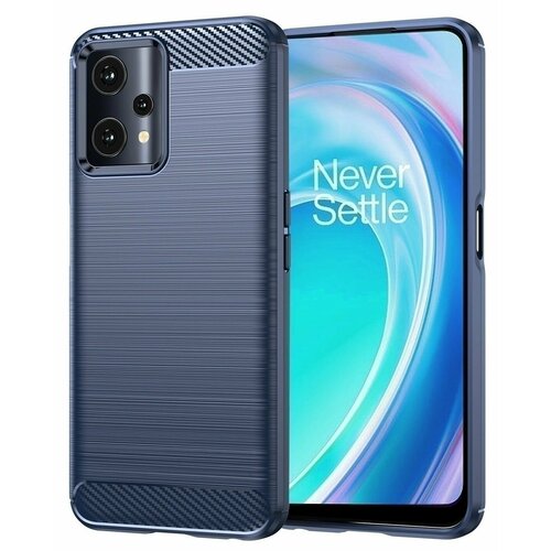 Накладка силиконовая для OnePlus Nord CE 2 Lite 5G / Realme 9 Pro 5G карбон сталь синяя