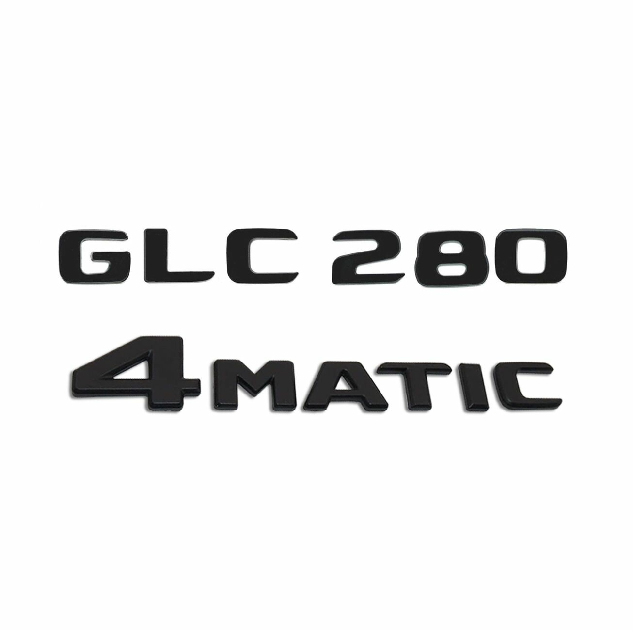Комплект: шильдик на багажник для Mercedes GLC280 (новый шрифт 2017+) + 4matic