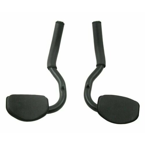 Лежак на руль велосипеда TRANZ-X JD-TB12 J - форма, с изгибом, с опорами под руки, черный. 477г