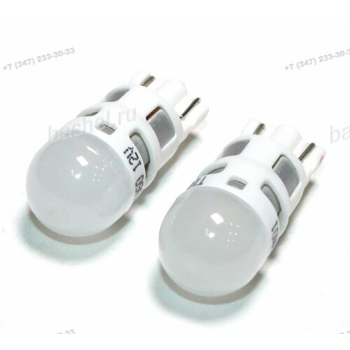 Philips 12V T10 бесцок LED белая 60Lm 8000K Ultinon Pro6000 SI W5W 2 шт Автолампа светодиодная электротовар 4787₽