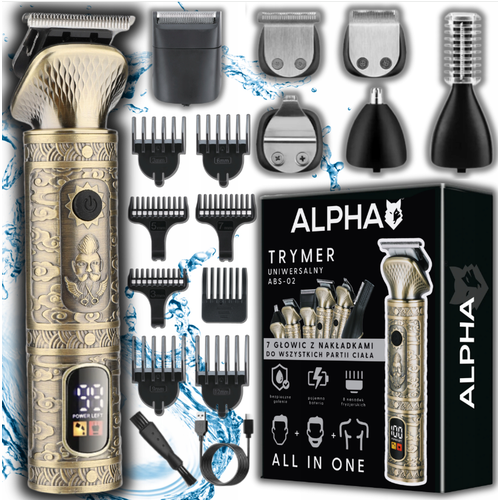 Профессиональный триммер Alpha для бритья бороды усов триммер для носа 7 в 1 8300₽