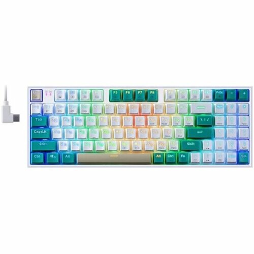 Клавиатура беспроводнаяпроводная Redragon Defender Veigar белыйголубой 6395₽