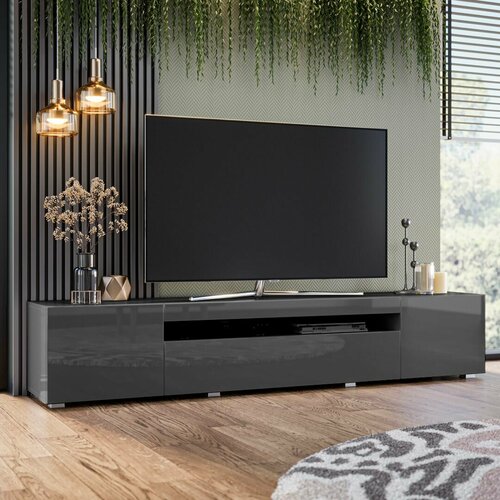 Тумба под телевизор Любимый Дом Бруклин, 200 см, Оникс серый, исполнение 2