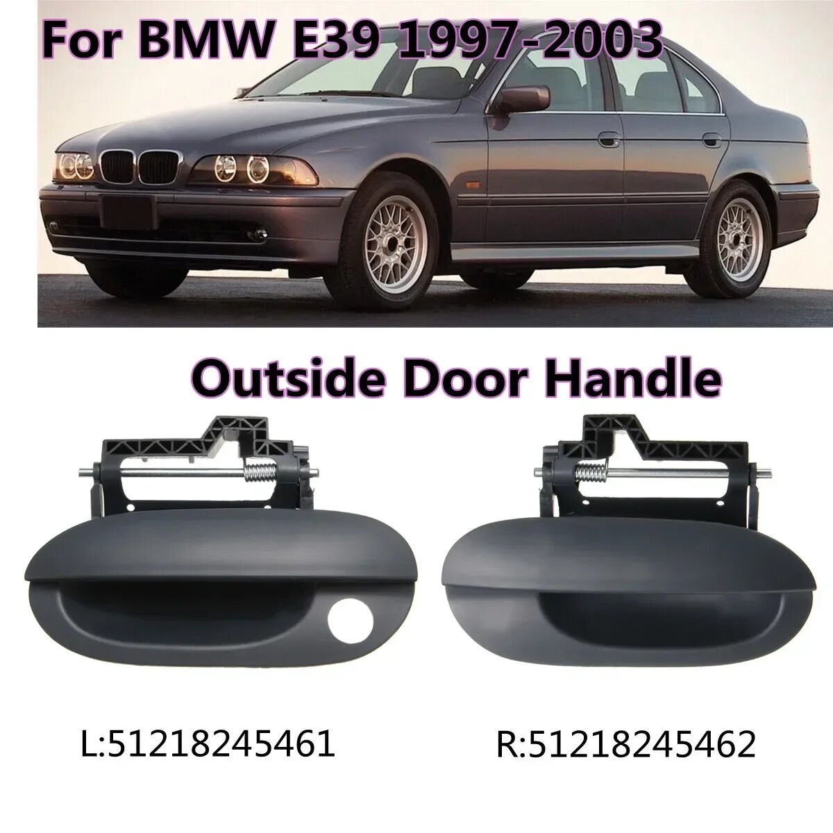 Внешние дверные ручки для BMW E39 525i 528i 1997-2003, Only Right