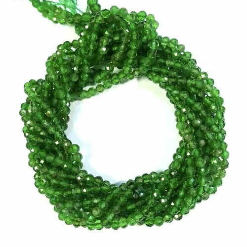 Бусины хромдиопсид A граненый 2 мм (нить 19 см), Suntrim