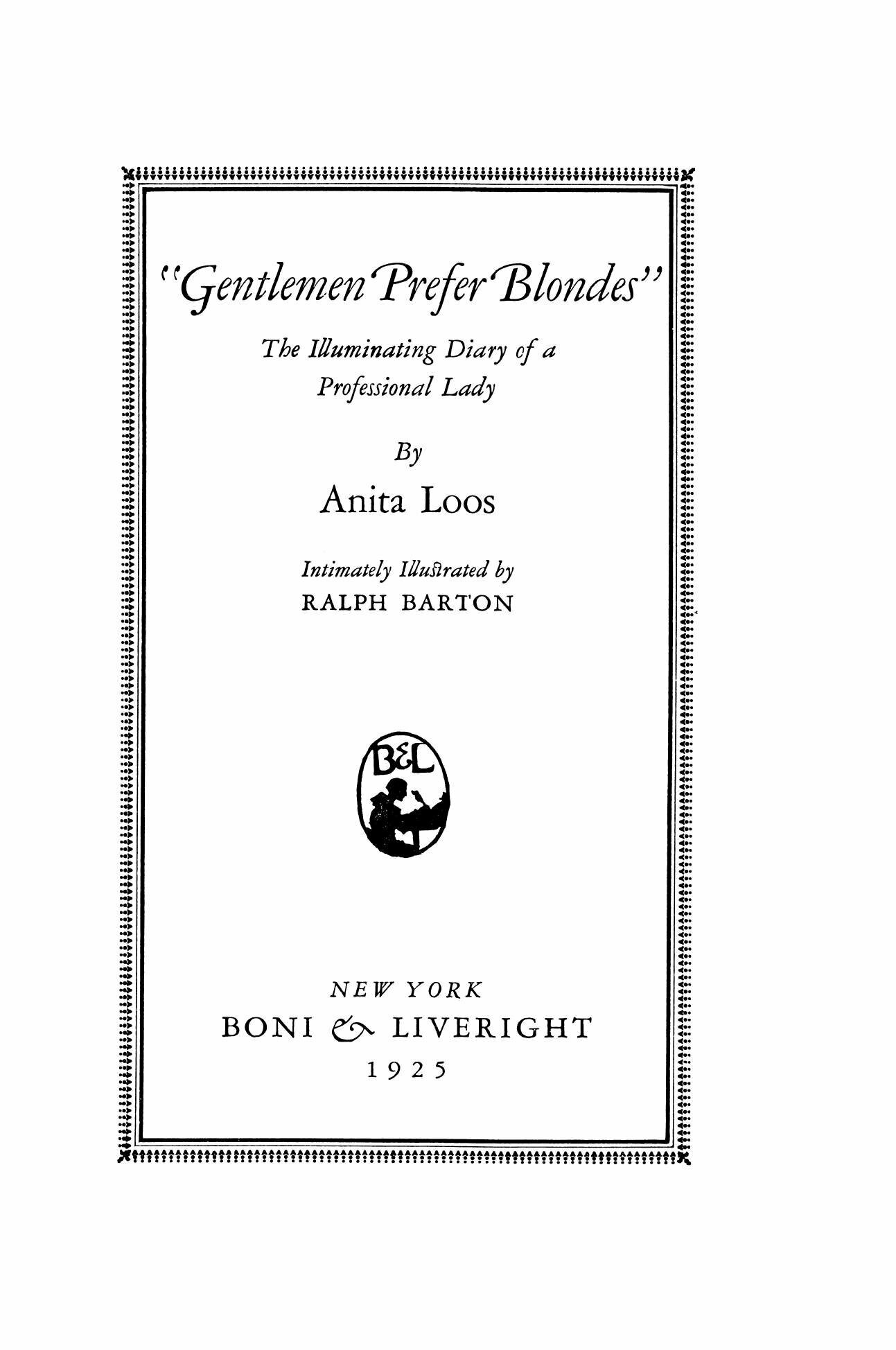 Gentlemen Prefer Blondes (Anita Loos, Ralph Barton) - фото №7