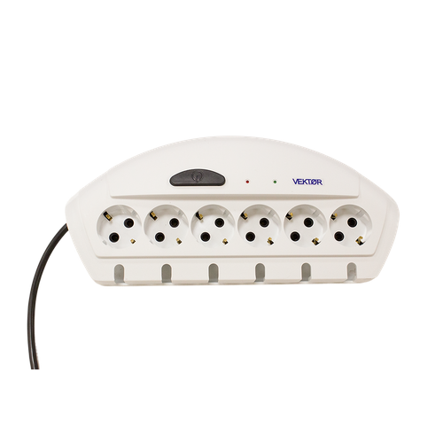 Сетевые фильтры Vektor Сетевой фильтр Vektor MAX белый 1.8м (максимальная защита от помех)