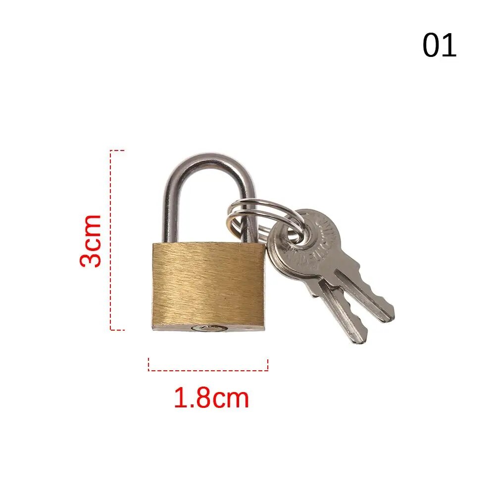 Медный замок для чемодана 1.8x3cm