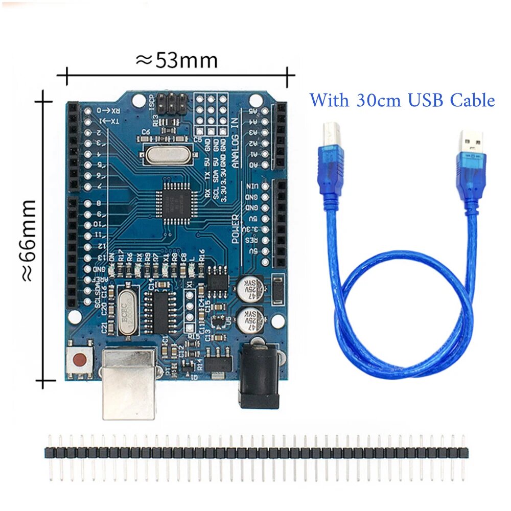 Разводка Arduino UNO от TENSTAR ROBOT, R3 SMD with Cable