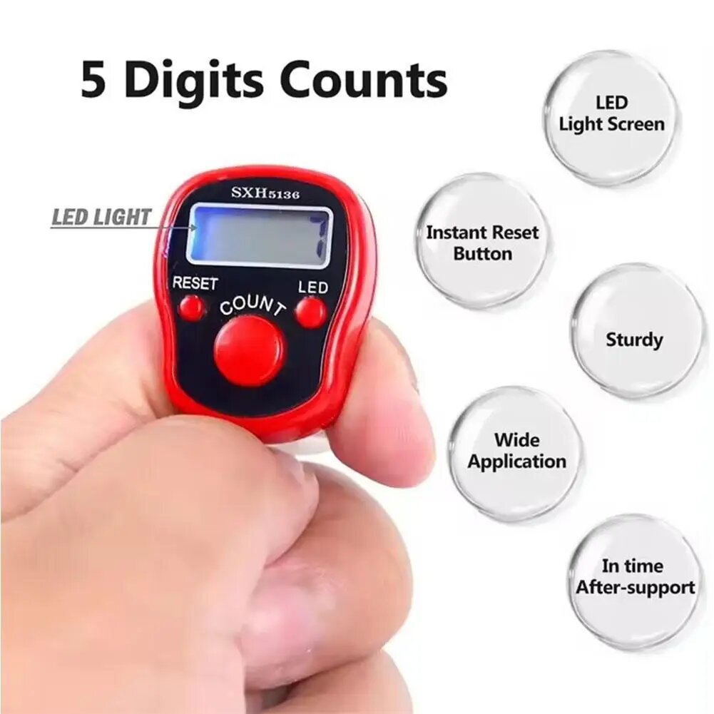 Счетчики Счетчик пальцев Finger counter с подсветкой, A
