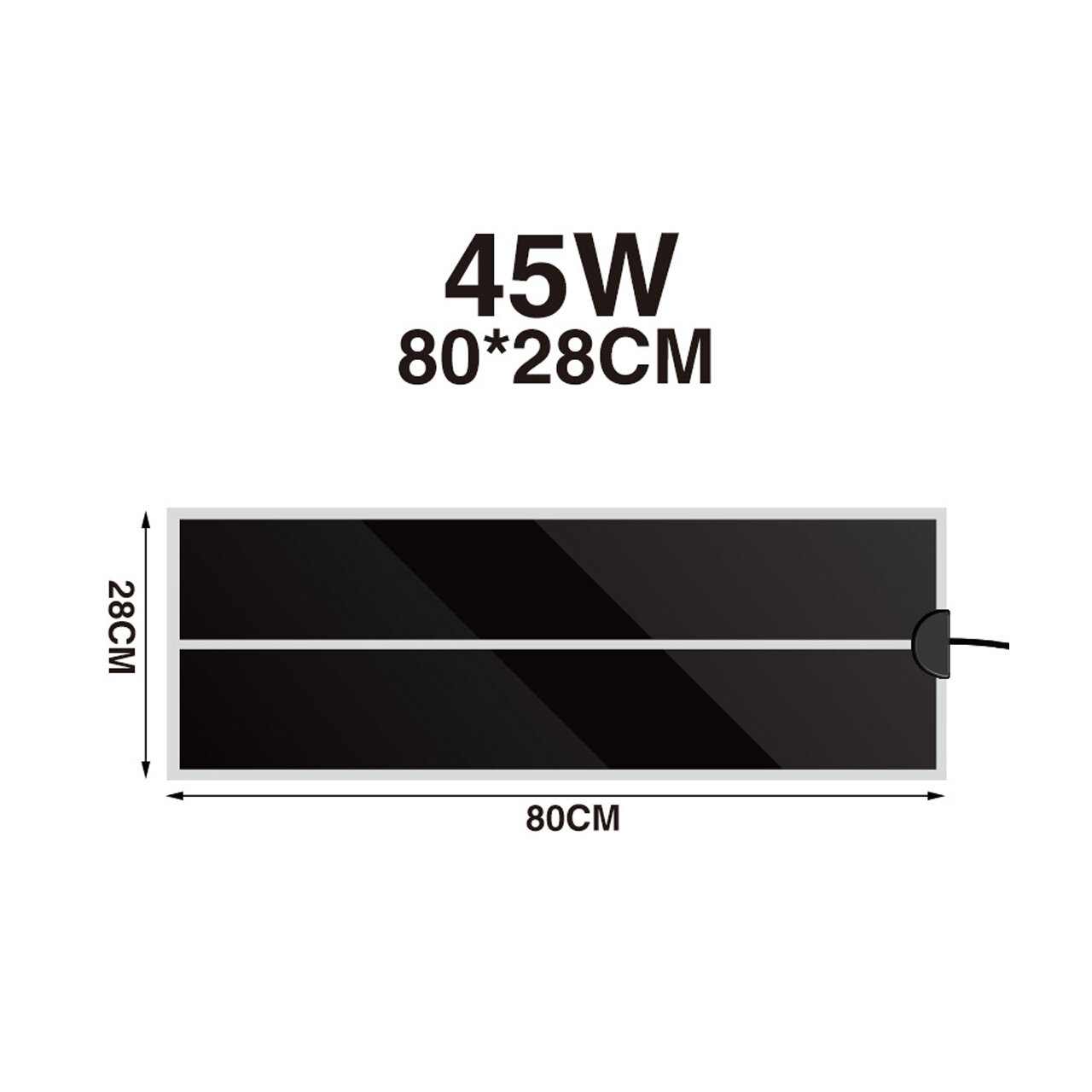 Термоковрик для террариума греющий 45W 80*28 см