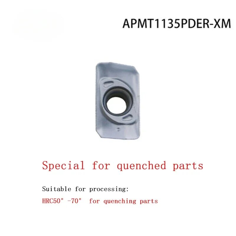 Высококачественные вставки APMT1135 APMT1604 для закалки чугуна APMT1135PDER APMT1604PDER XM H2 M2, лезвие HRC 70 ° твердосплавные вставки, 1135-XM(quenching), 5pcs