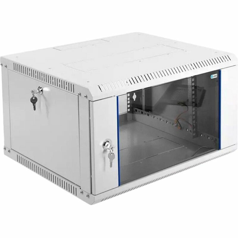 Шкаф настенный телеком. ЦМО разб. 6U (600х520) дверь стекло (ШРН-Э-6.500)