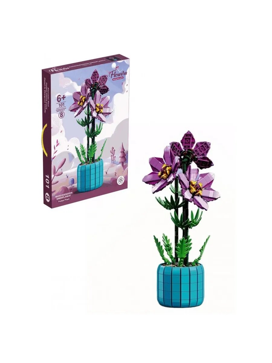 Конструктор Zuanma "Азалия Flowers", 798 деталей, для детей от 6 до 18 лет