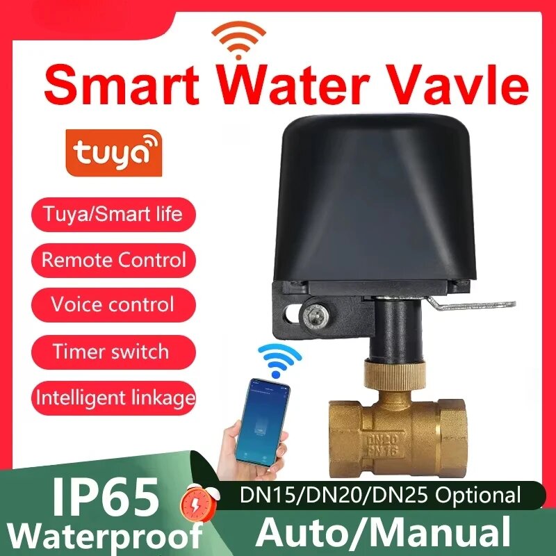 Tuya Smart 3.0 Wi-Fi газовый клапан DN15/DN20/DN25, DN20, EU Plug, Zigbee Version