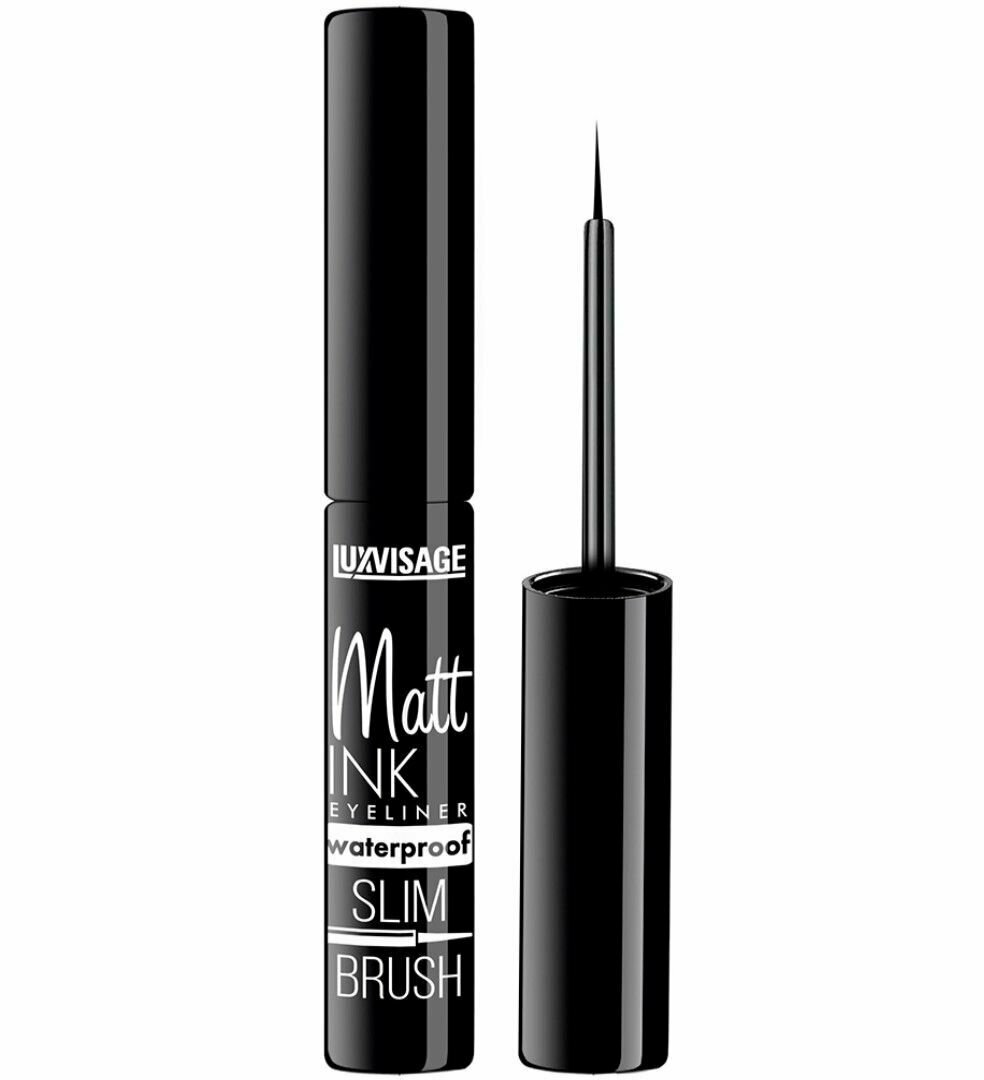 Подводка для глаз Matt INK, waterproof черный, LUXVISAGE
