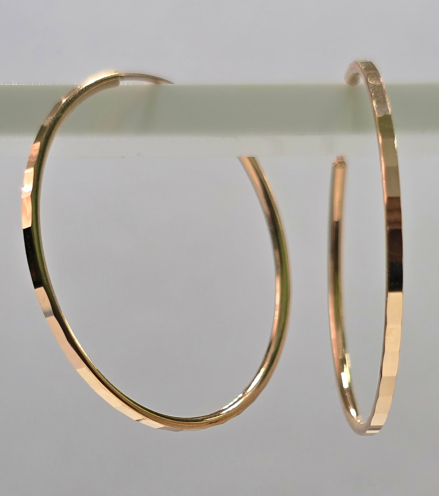 Серьги конго Эстерелла, красное золото, 585 проба
