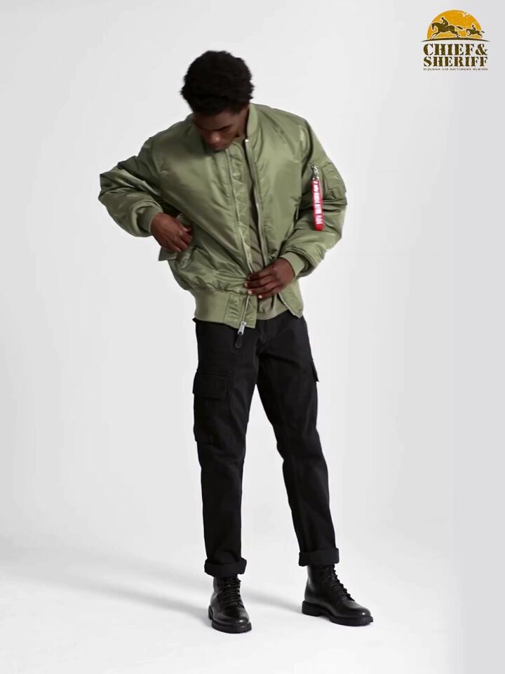 Бомбер ALPHA INDUSTRIES MA-1, размер XL, sage green — фото 1